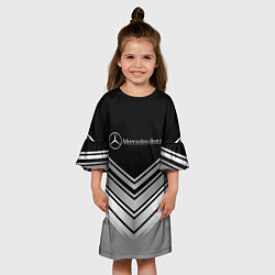 Платье клеш для девочки Mercedes-Benz Текстура, цвет: 3D-принт — фото 2