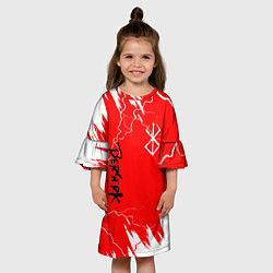 Платье клеш для девочки BERSERK logo, цвет: 3D-принт — фото 2