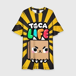 Платье клеш для девочки Toca Life: Croquet, цвет: 3D-принт