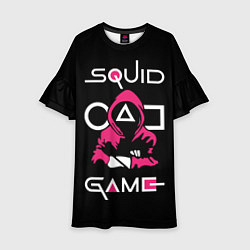 Платье клеш для девочки Squid game: guard-killer, цвет: 3D-принт