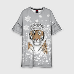 Детское платье Снежный тигр