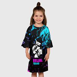 Платье клеш для девочки Velial Squad neon, цвет: 3D-принт — фото 2