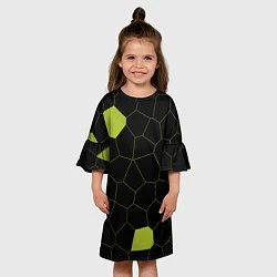 Платье клеш для девочки Кожа рептилии, цвет: 3D-принт — фото 2