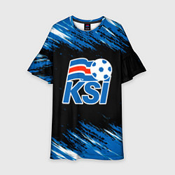 Платье клеш для девочки KSI ICELAND - сборная, цвет: 3D-принт