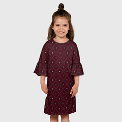 Платье клеш для девочки Knitted Texture, цвет: 3D-принт — фото 2