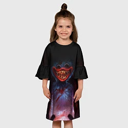 Платье клеш для девочки Poppy Playtime: Monster, цвет: 3D-принт — фото 2