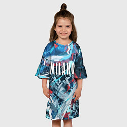 Платье клеш для девочки Abstraction design pattern, цвет: 3D-принт — фото 2