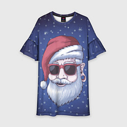 Платье клеш для девочки САНТА ХИПСТЕР SANTA HIPSTER, цвет: 3D-принт