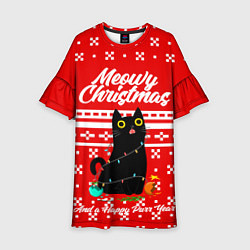 Детское платье MEOW CHRISTMAS