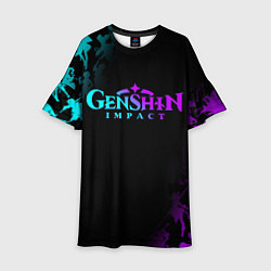 Платье клеш для девочки GENSHIN IMPACT ГЕРОИ ИГРЫ HEROES GAME FNF, цвет: 3D-принт