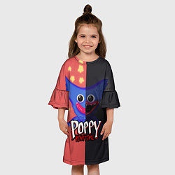 Платье клеш для девочки POPPY PLAYTIME: TWO SIDES, цвет: 3D-принт — фото 2