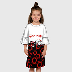 Платье клеш для девочки God of War Logo Pattern, цвет: 3D-принт — фото 2
