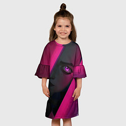 Платье клеш для девочки Jinx Arcane League of Legends, цвет: 3D-принт — фото 2