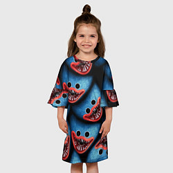 Платье клеш для девочки POPPY PLAYTIME ХАГИ ВАГИ ЛИЦО МОНСТРА, цвет: 3D-принт — фото 2