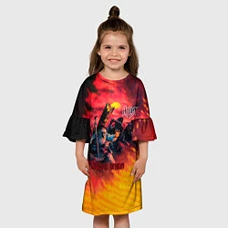 Платье клеш для девочки Крещение огнём - Ария, цвет: 3D-принт — фото 2