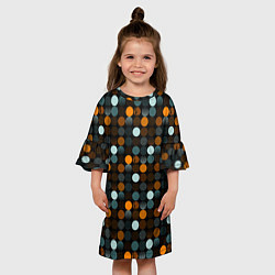 Платье клеш для девочки Монохром, цвет: 3D-принт — фото 2