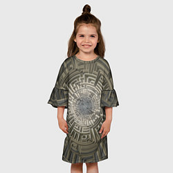 Платье клеш для девочки Коллекция Journey Вниз по спирали 599-2, цвет: 3D-принт — фото 2
