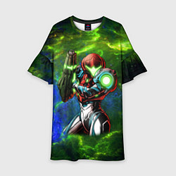 Платье клеш для девочки SAMUS SPACE FIGHER, цвет: 3D-принт