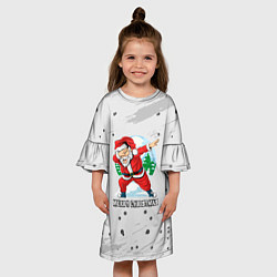 Платье клеш для девочки Merry Christmas Santa Dabbing, цвет: 3D-принт — фото 2