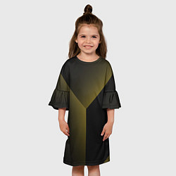Платье клеш для девочки Градиентные полосы, цвет: 3D-принт — фото 2