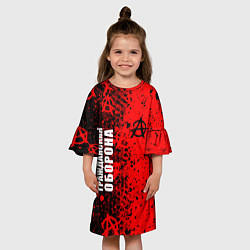 Платье клеш для девочки ГРАЖДАНСКАЯ ОБОРОНА ПАТТЕРН АНАРХИИ, цвет: 3D-принт — фото 2