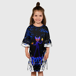 Платье клеш для девочки Poppy Playtime - Монстр Поппи, цвет: 3D-принт — фото 2