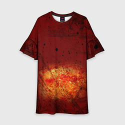 Платье клеш для девочки Взрыв на Марсе, цвет: 3D-принт