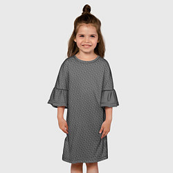Платье клеш для девочки Зиг-заг Классика, цвет: 3D-принт — фото 2