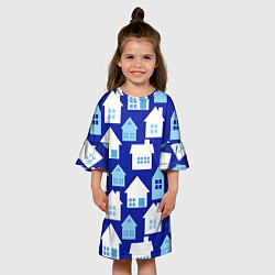 Платье клеш для девочки Хочу дом, цвет: 3D-принт — фото 2