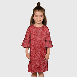 Платье клеш для девочки Деловая Колбаса Салями, цвет: 3D-принт — фото 2