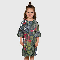 Платье клеш для девочки Братство сталкеров, цвет: 3D-принт — фото 2