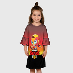 Платье клеш для девочки Brawl Stars - Max, цвет: 3D-принт — фото 2
