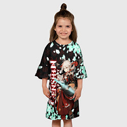 Платье клеш для девочки КАДЗУХА ГЕНШИН ИМПАКТ САКУРА, цвет: 3D-принт — фото 2