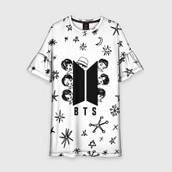 Детское платье ЛОГОТИП БТС LOGO BTS