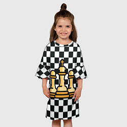 Платье клеш для девочки ChessKing Abstraction, цвет: 3D-принт — фото 2