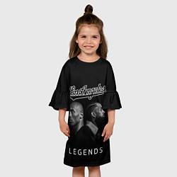 Платье клеш для девочки Los Angeles Legends Легенды Лос-Анджлелеса, цвет: 3D-принт — фото 2