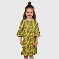 Платье клеш для девочки Носки камуфляж, цвет: 3D-принт — фото 2