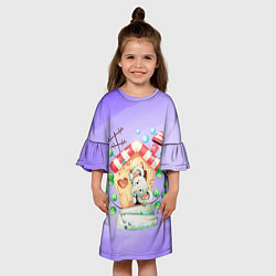 Платье клеш для девочки WC, цвет: 3D-принт — фото 2