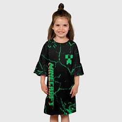 Платье клеш для девочки Майнкрафт minecraft, цвет: 3D-принт — фото 2