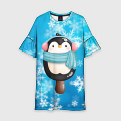 Детское платье Пингвин - эскимо Новый год