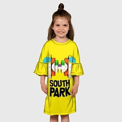 Платье клеш для девочки South Park - Южный парк персонажи, цвет: 3D-принт — фото 2
