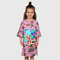 Платье клеш для девочки Toca Boca Рита, цвет: 3D-принт — фото 2