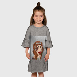 Платье клеш для девочки Wanna Be Bored Ape, цвет: 3D-принт — фото 2