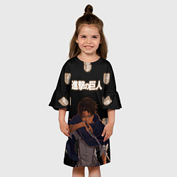 Платье клеш для девочки Леви Логотипы Свечение, цвет: 3D-принт — фото 2