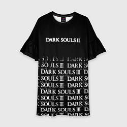 Платье клеш для девочки Dark souls 2 темные души, цвет: 3D-принт