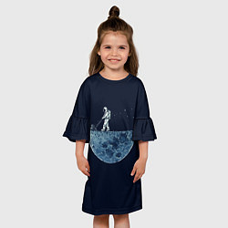 Платье клеш для девочки Лунокосилка, цвет: 3D-принт — фото 2