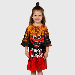 Платье клеш для девочки Poppy Playtime: Хагги Вагги, цвет: 3D-принт — фото 2