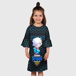 Платье клеш для девочки Колетт Colette соты, цвет: 3D-принт — фото 2