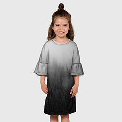 Платье клеш для девочки ТУМАННЫЙ ЛЕС - МРАЧНЫЙ, цвет: 3D-принт — фото 2