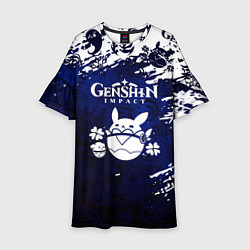 Платье клеш для девочки Genshin Impact - Стихия, цвет: 3D-принт